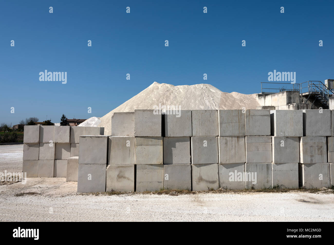 Kies factory Strukturen und Details Stockfoto