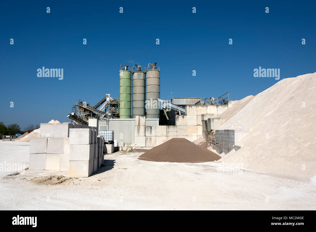 Kies factory Strukturen und Details Stockfoto