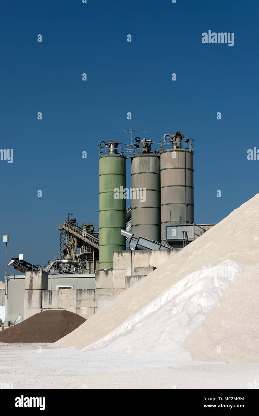 Kies factory Strukturen und Details Stockfoto