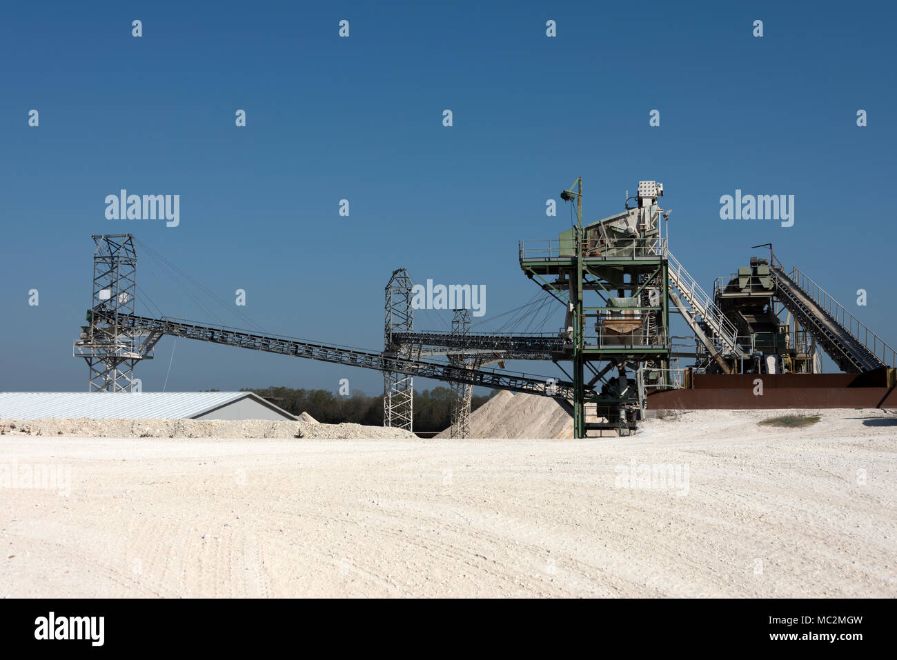 Kies factory Strukturen und Details Stockfoto