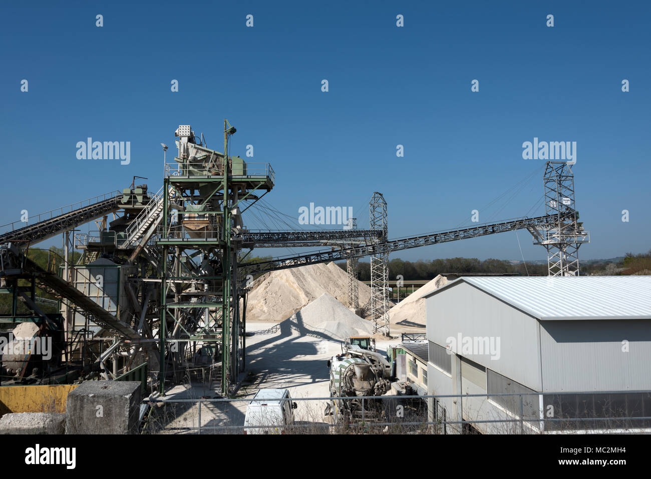 Kies factory Strukturen und Details Stockfoto