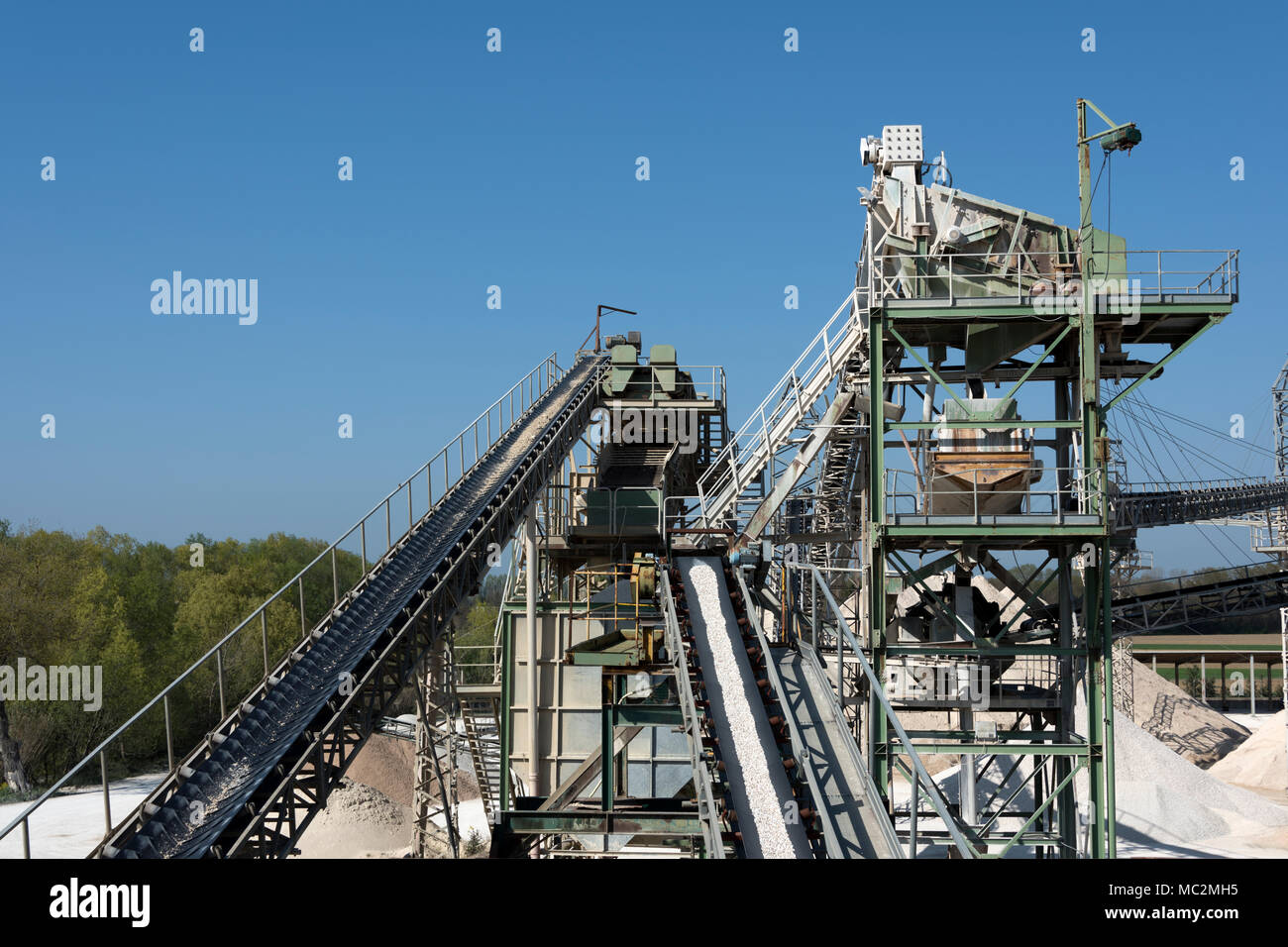 Kies factory Strukturen und Details Stockfoto