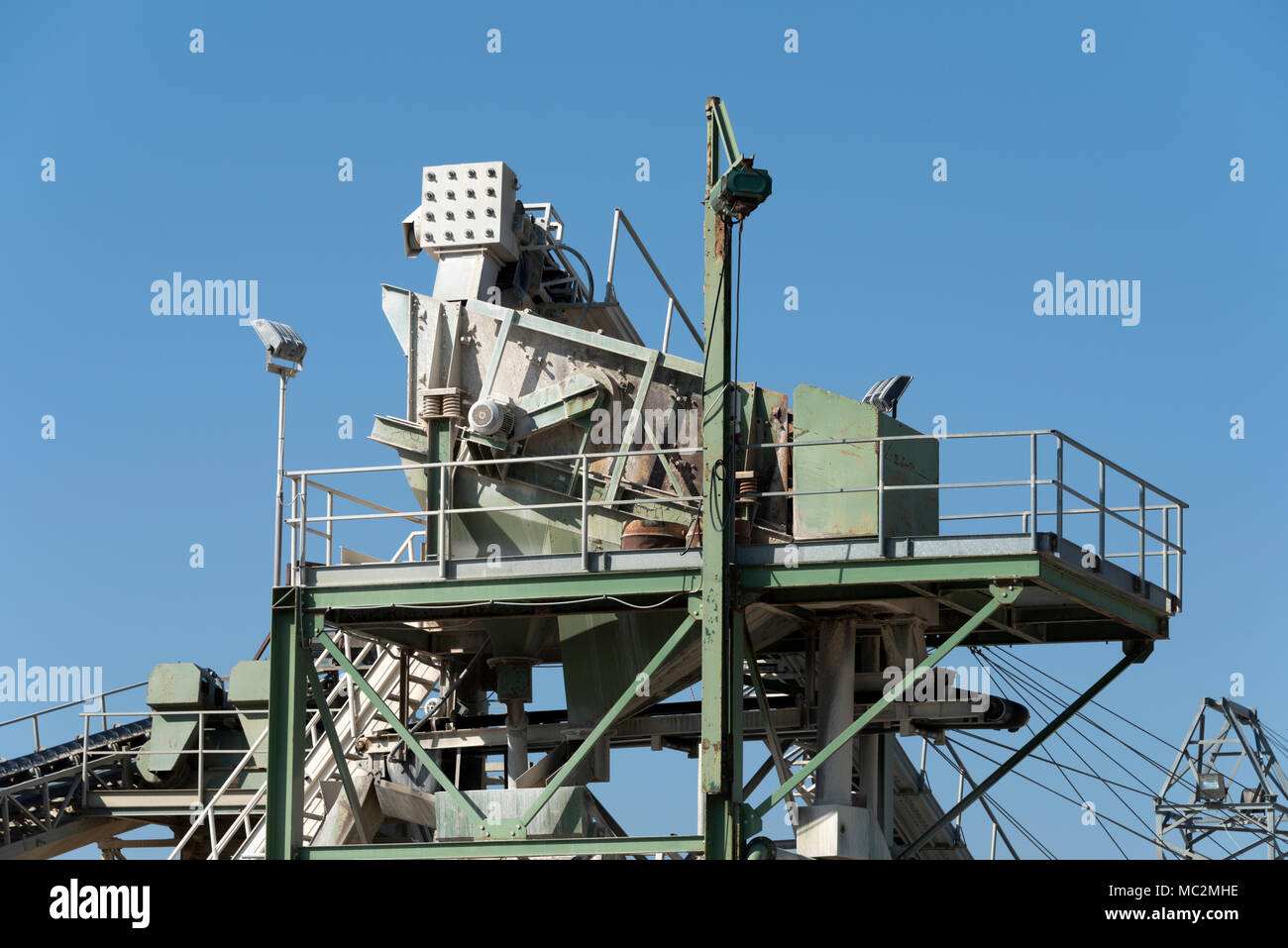 Kies factory Strukturen und Details Stockfoto