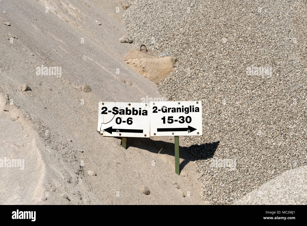 Kies factory Strukturen und Details Stockfoto