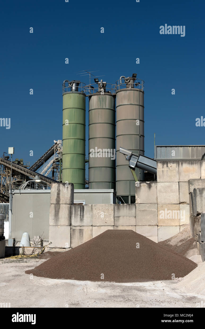 Kies factory Strukturen und Details Stockfoto