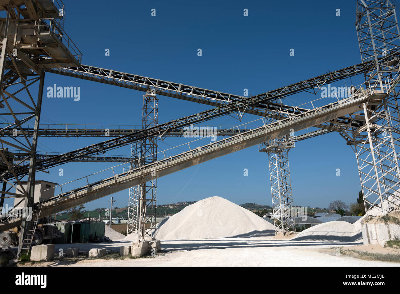 Kies factory Strukturen und Details Stockfoto