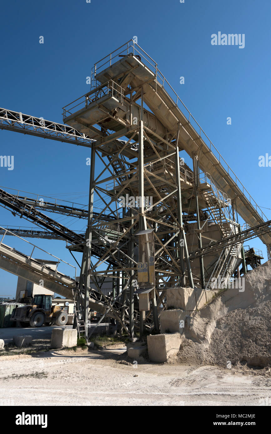 Kies factory Strukturen und Details Stockfoto