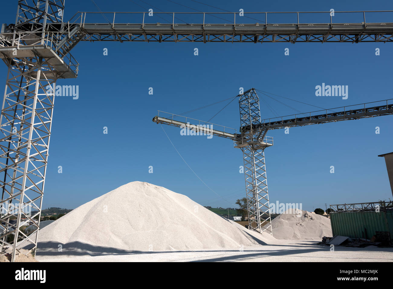 Kies factory Strukturen und Details Stockfoto