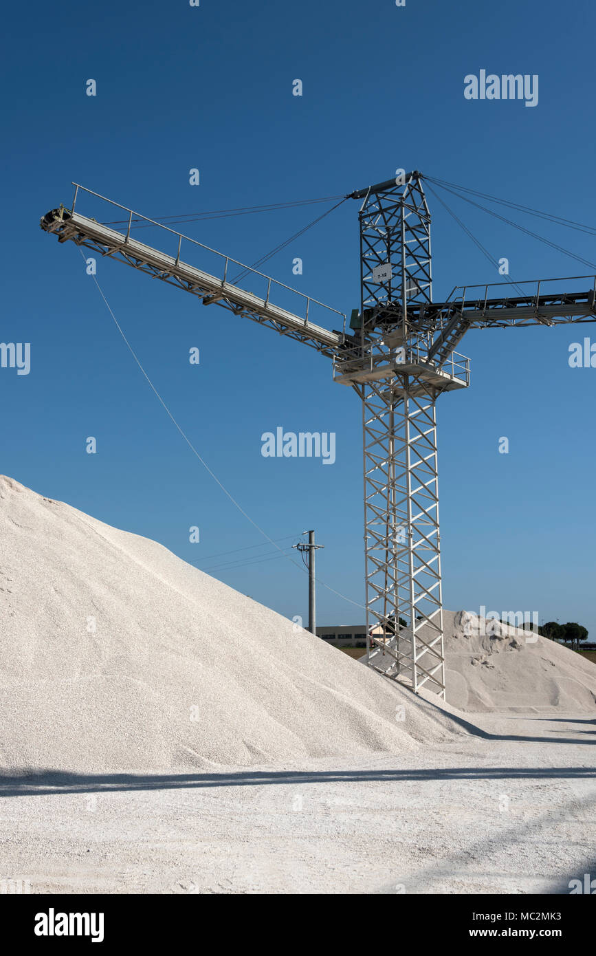 Kies factory Strukturen und Details Stockfoto