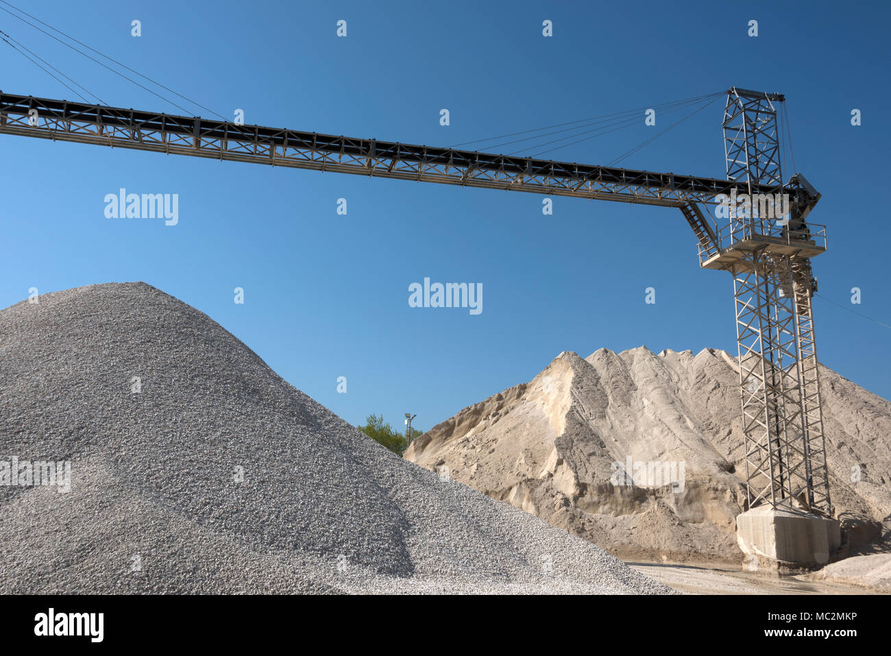 Kies factory Strukturen und Details Stockfoto