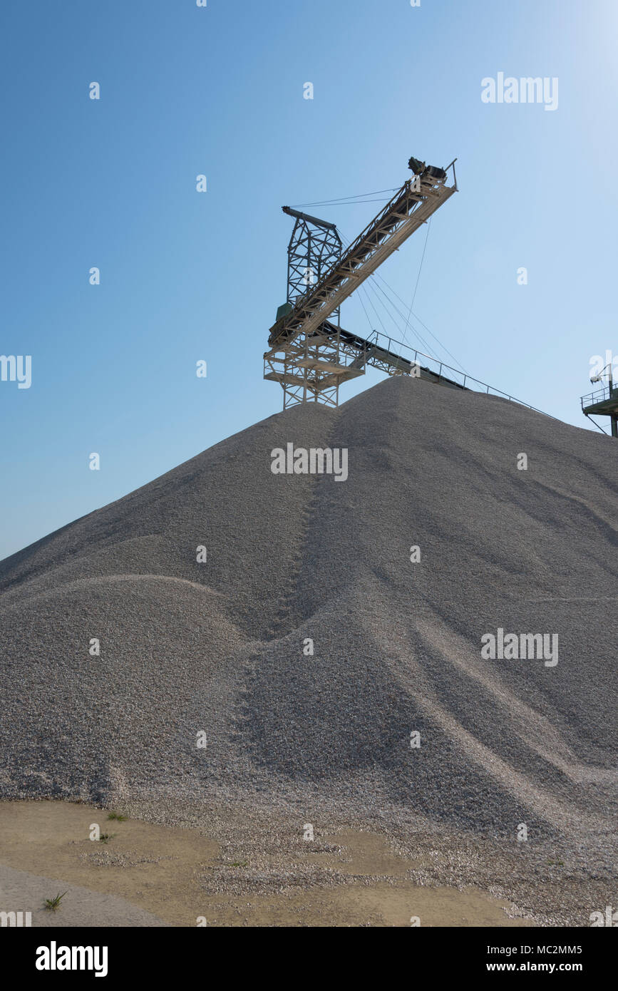 Kies factory Strukturen und Details Stockfoto