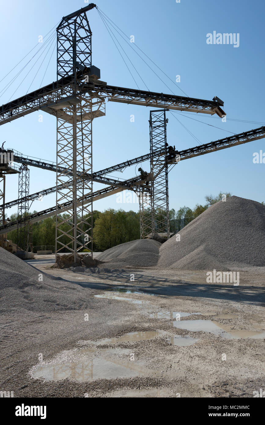 Kies factory Strukturen und Details Stockfoto