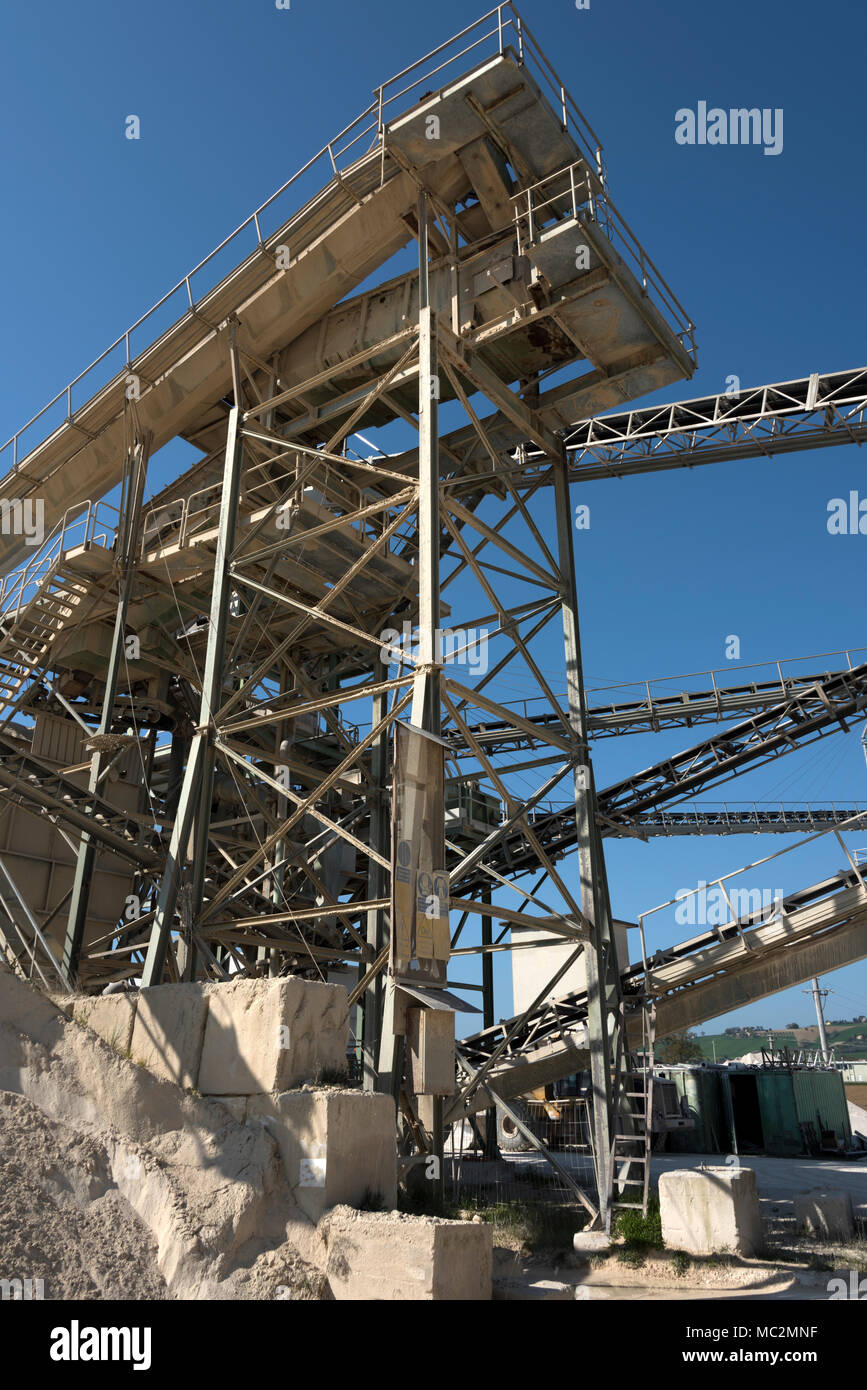 Kies factory Strukturen und Details Stockfoto