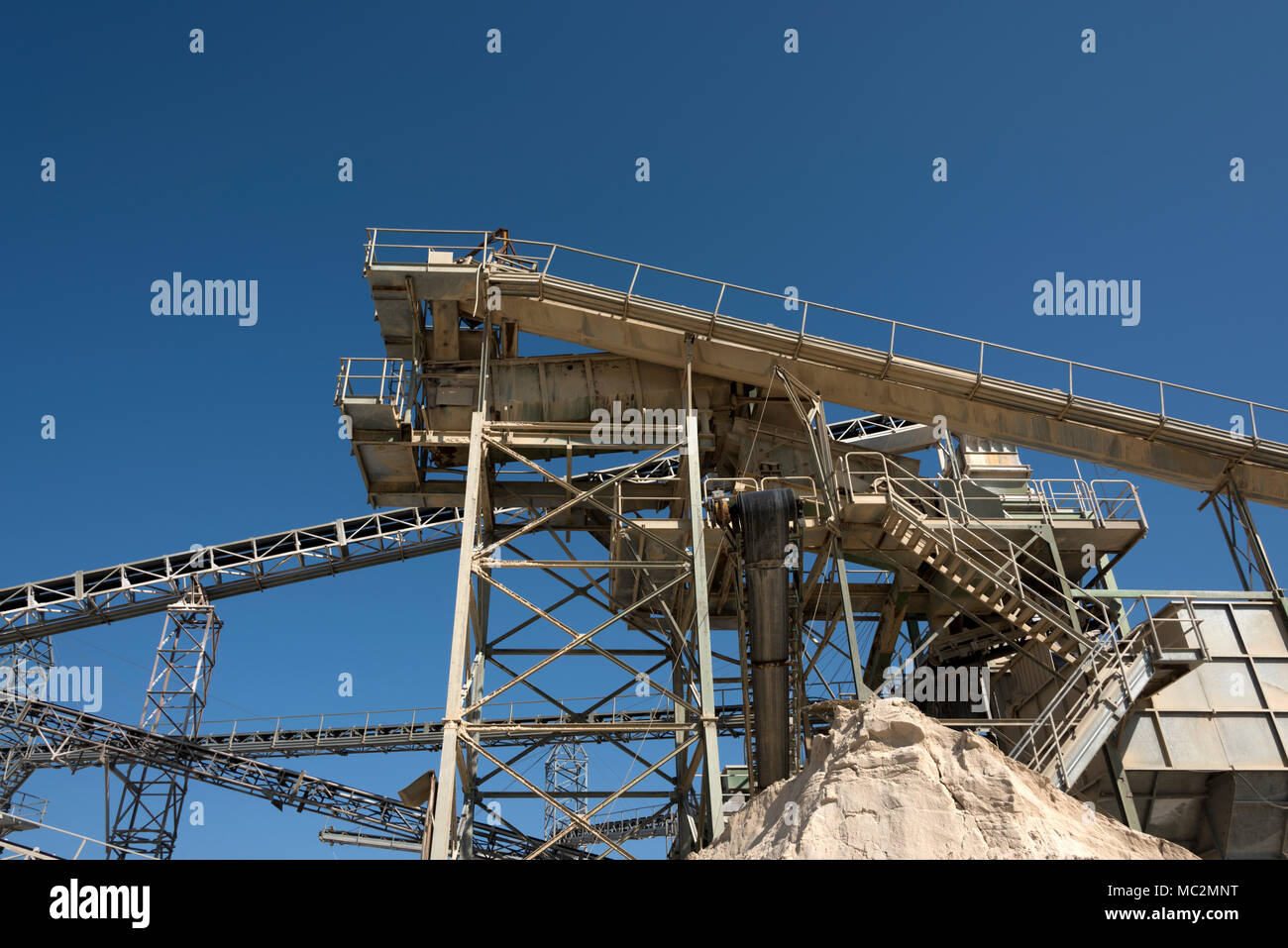 Kies factory Strukturen und Details Stockfoto