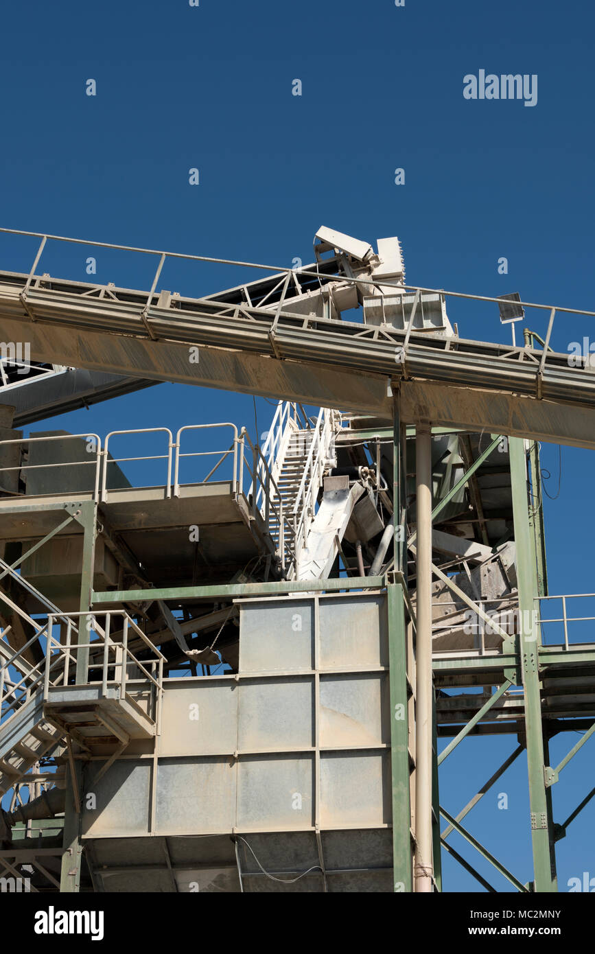 Kies factory Strukturen und Details Stockfoto