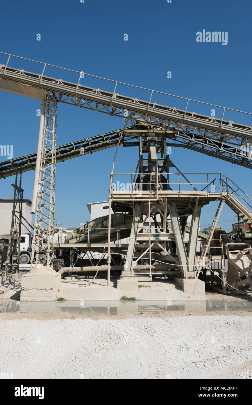 Kies factory Strukturen und Details Stockfoto