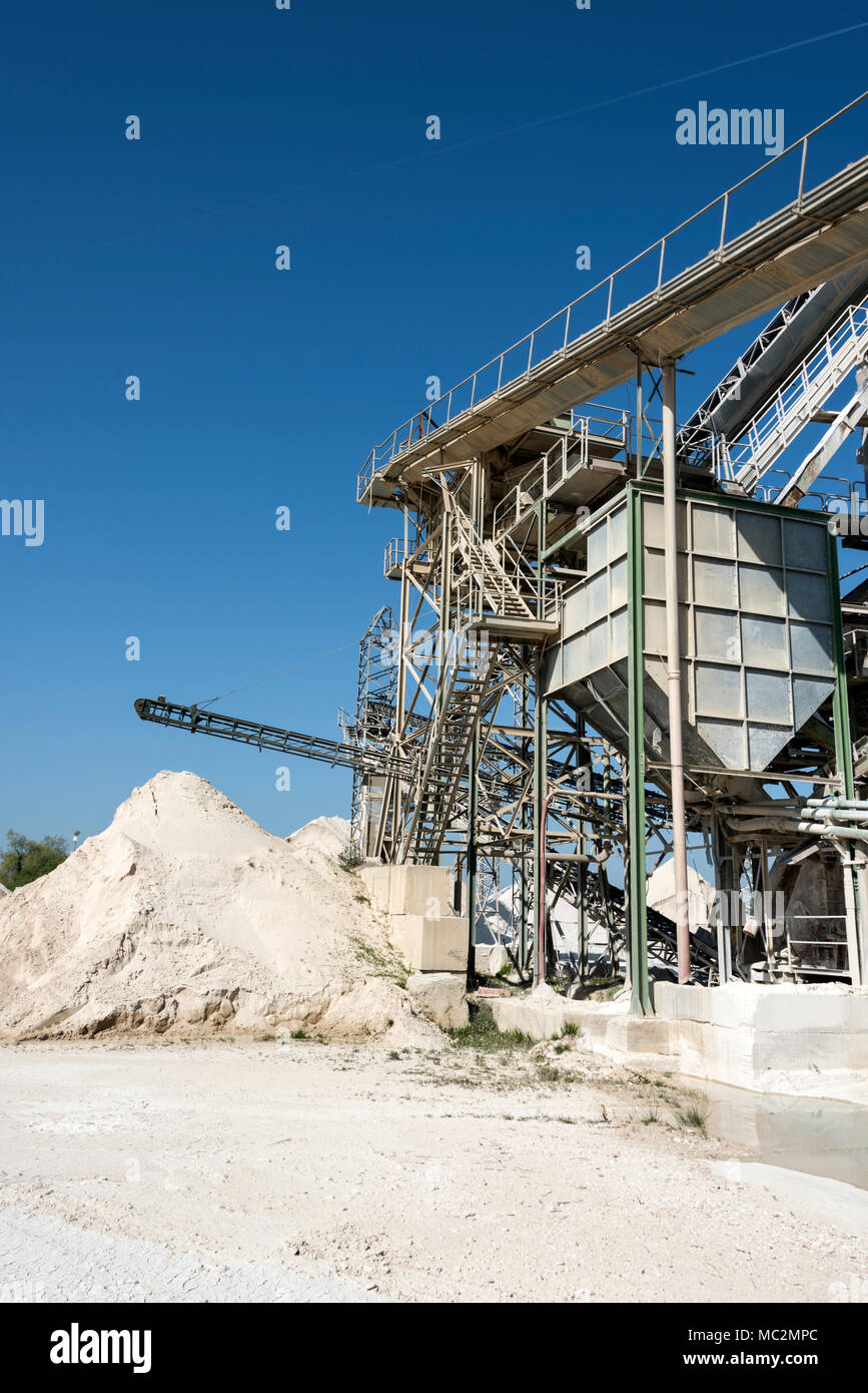 Kies factory Strukturen und Details Stockfoto