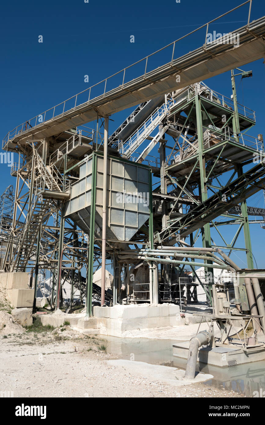 Kies factory Strukturen und Details Stockfoto