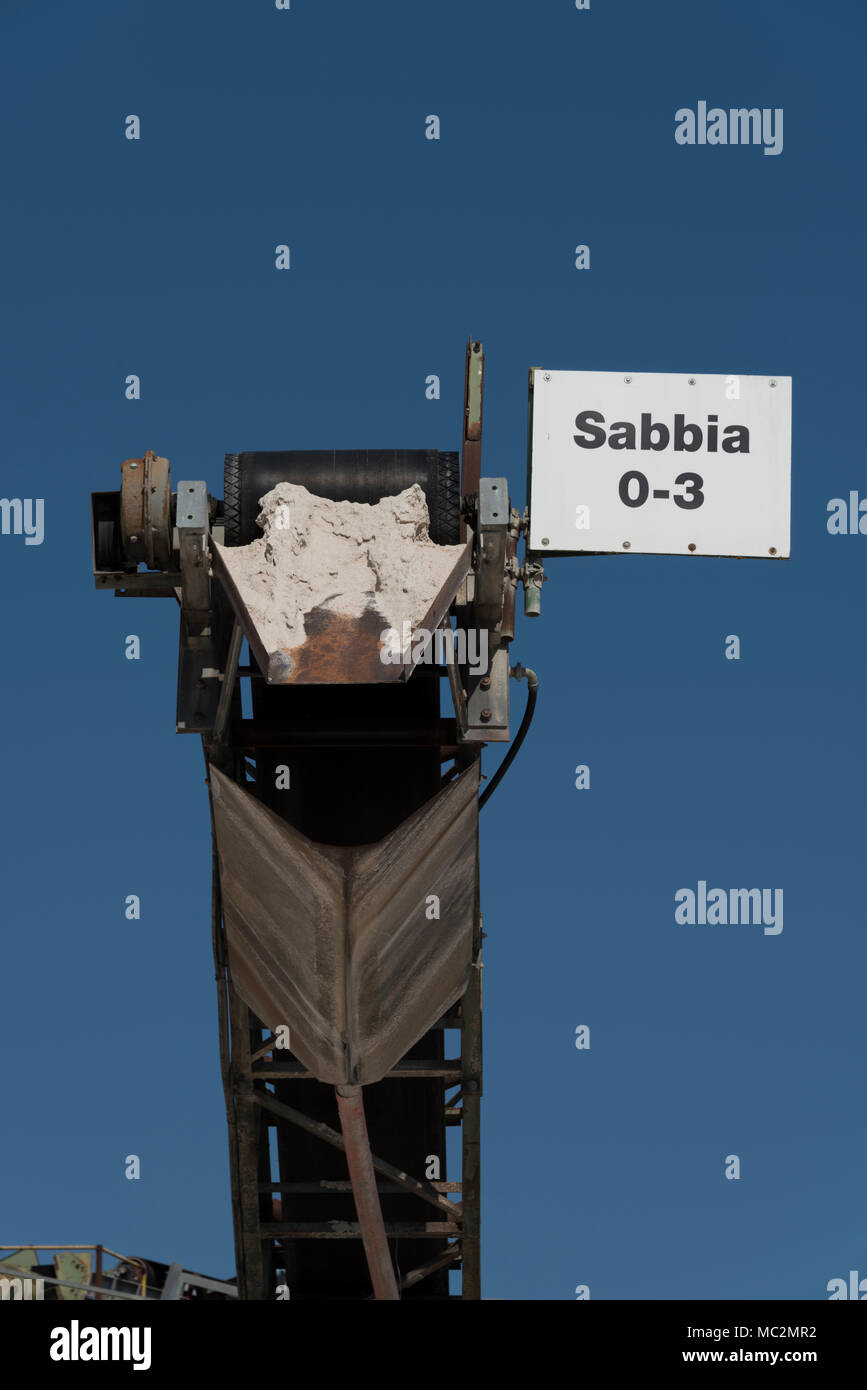 Kies factory Strukturen und Details Stockfoto