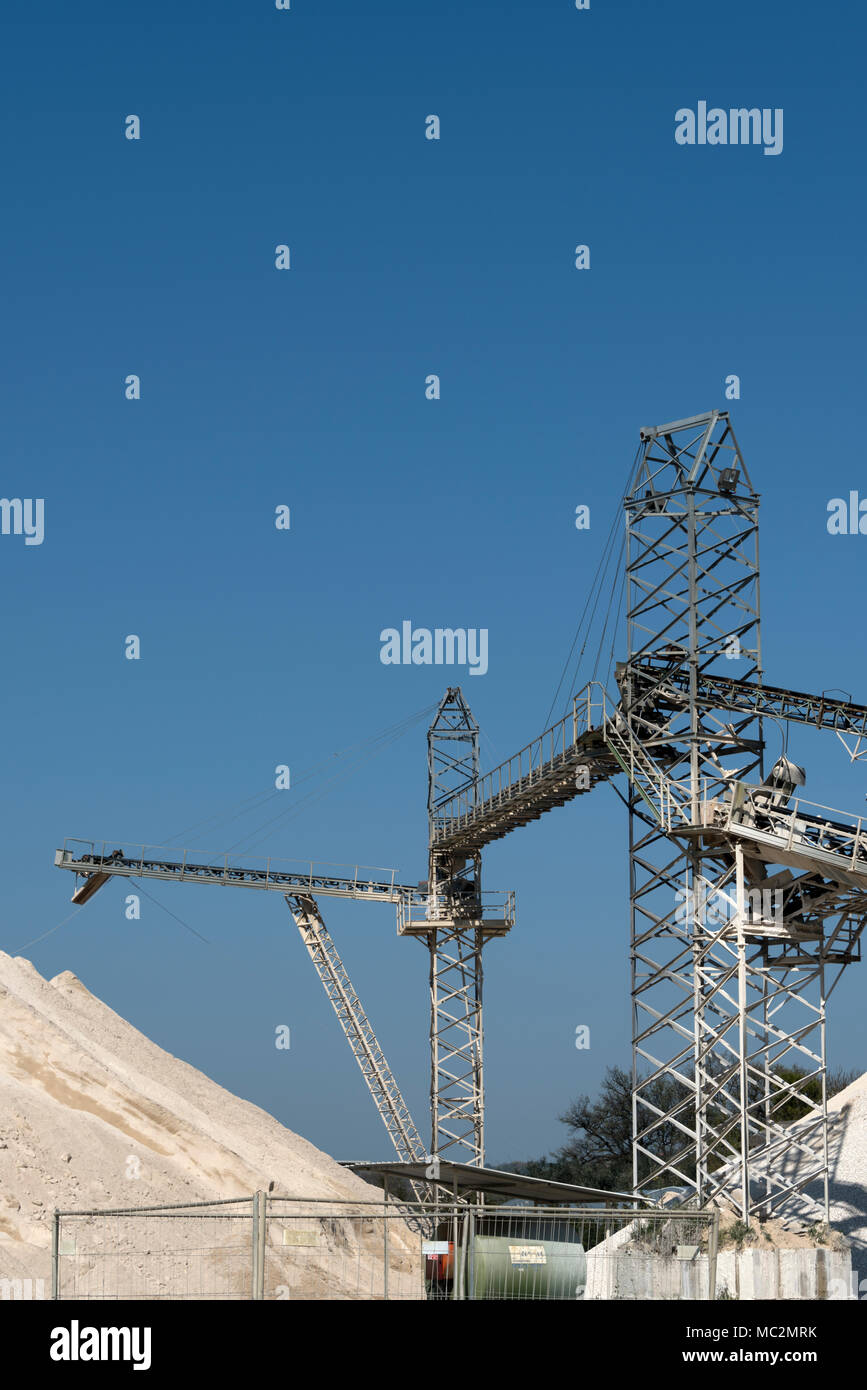 Kies factory Strukturen und Details Stockfoto