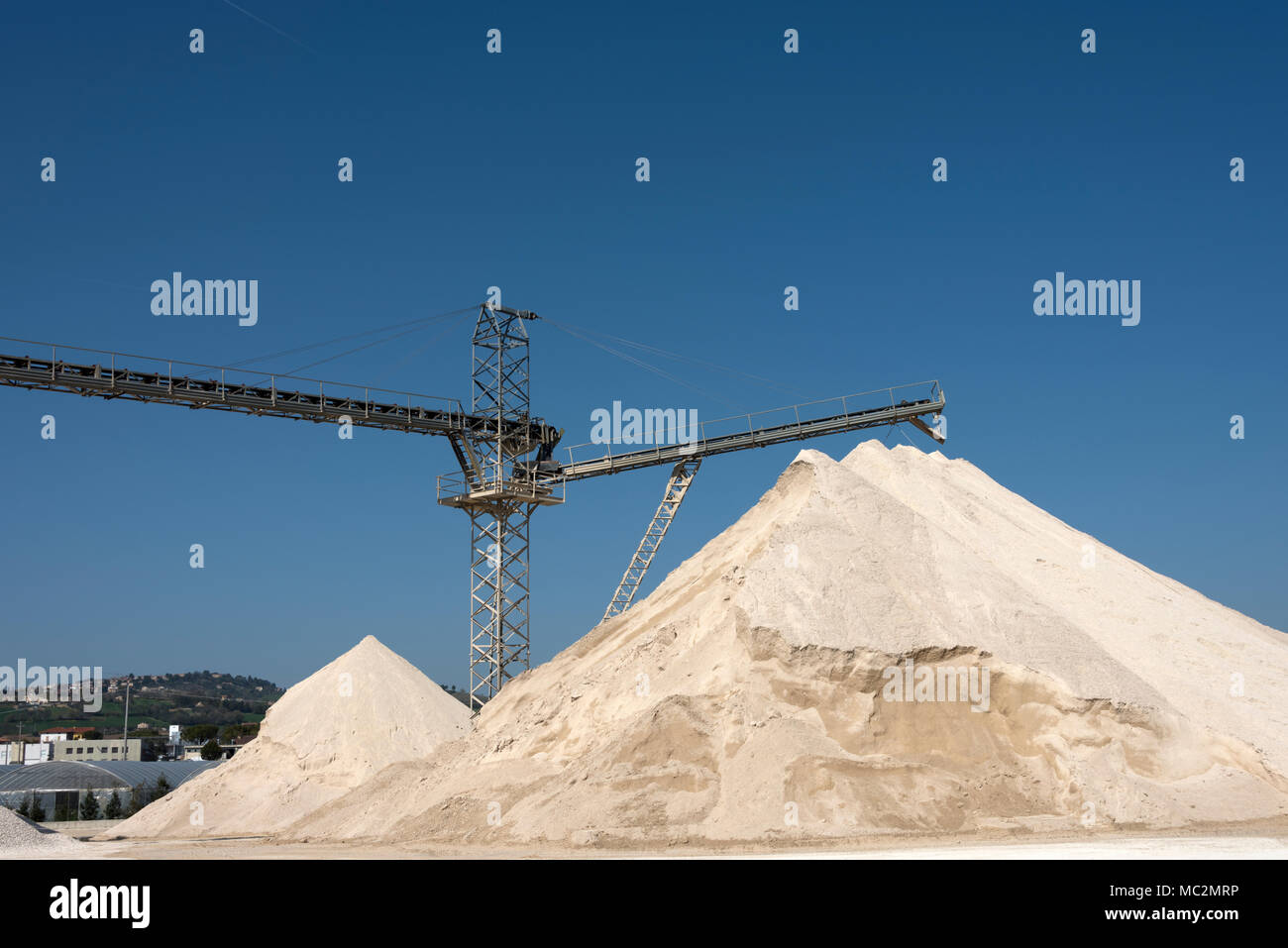 Kies factory Strukturen und Details Stockfoto