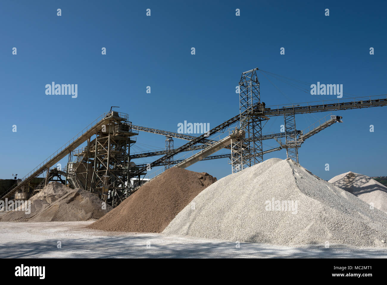 Kies factory Strukturen und Details Stockfoto