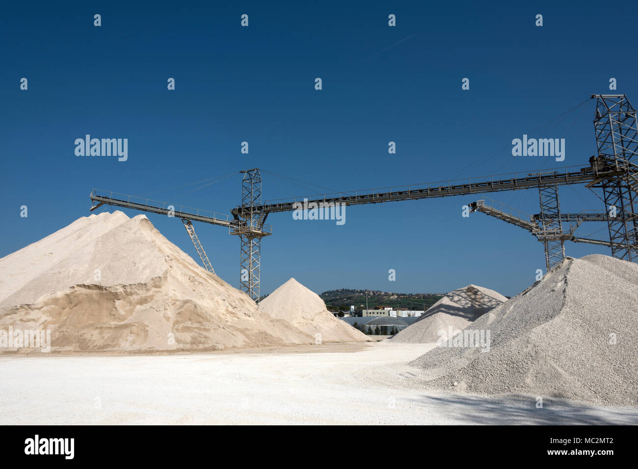 Kies factory Strukturen und Details Stockfoto