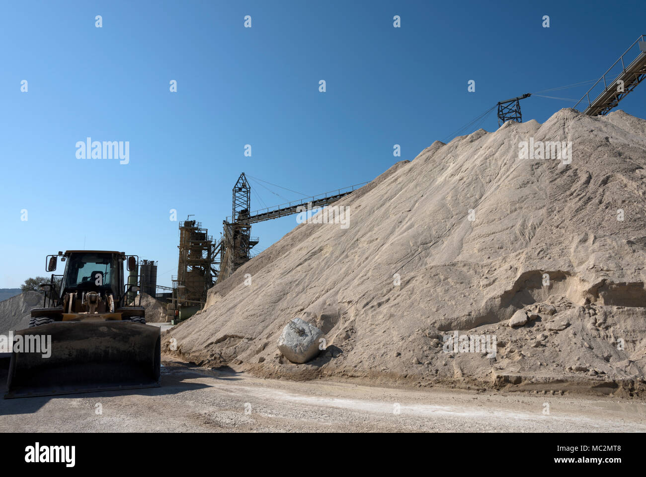 Kies factory Strukturen und Details Stockfoto