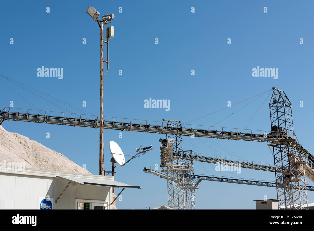 Kies factory Strukturen und Details Stockfoto