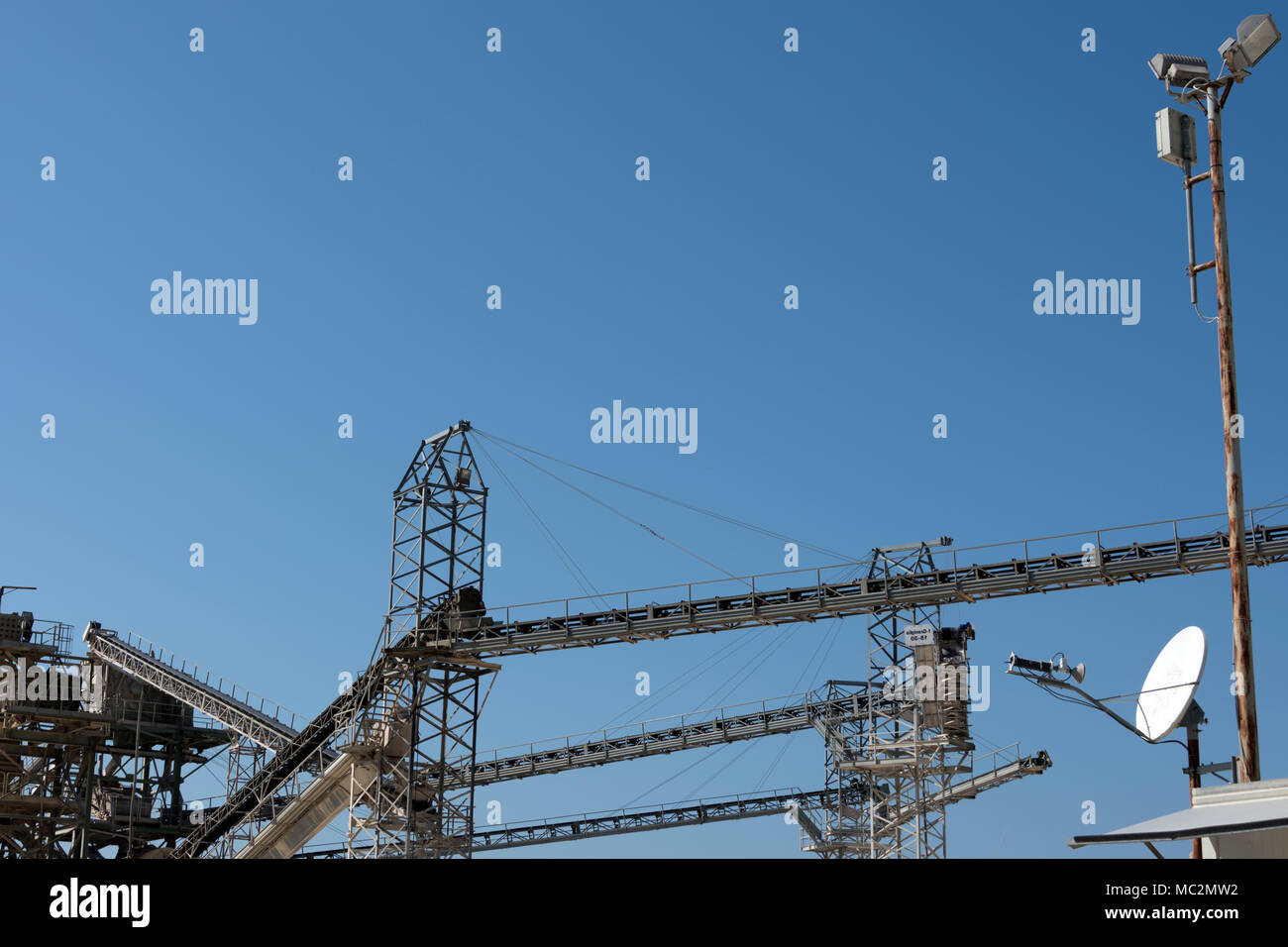 Kies factory Strukturen und Details Stockfoto