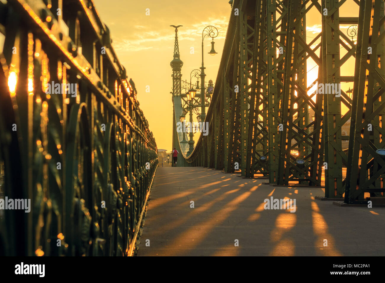 Struktur der Brücke in Budapest Stockfoto