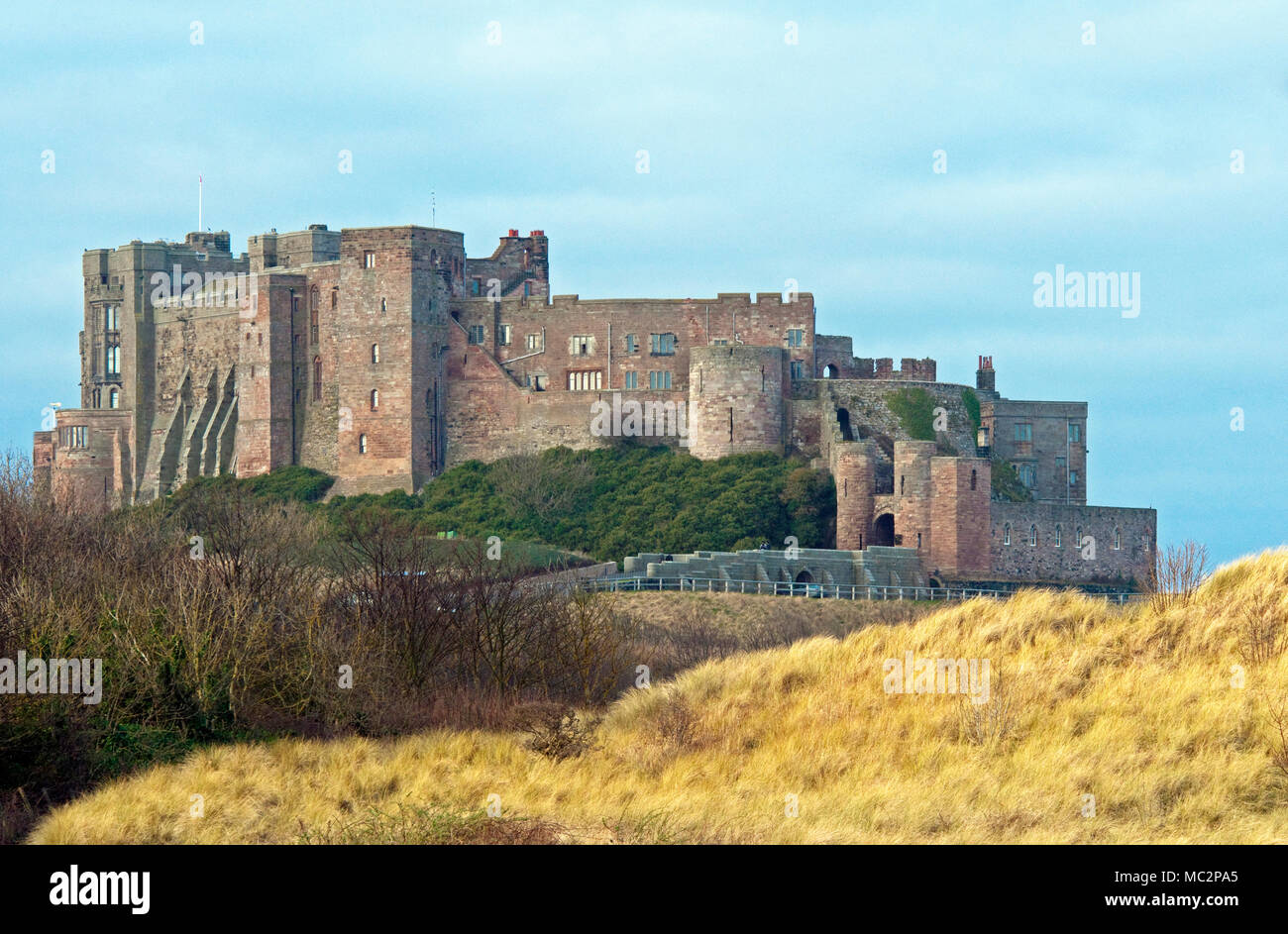 Bamburgh Castle Northumberland Küste Stockfoto