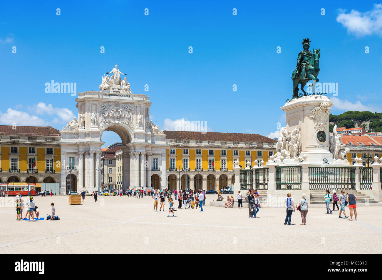 Lissabon, Portugal, 24. Juni: Commerce Square am 24. Juni 2014 in Lissabon, Portugal Stockfoto