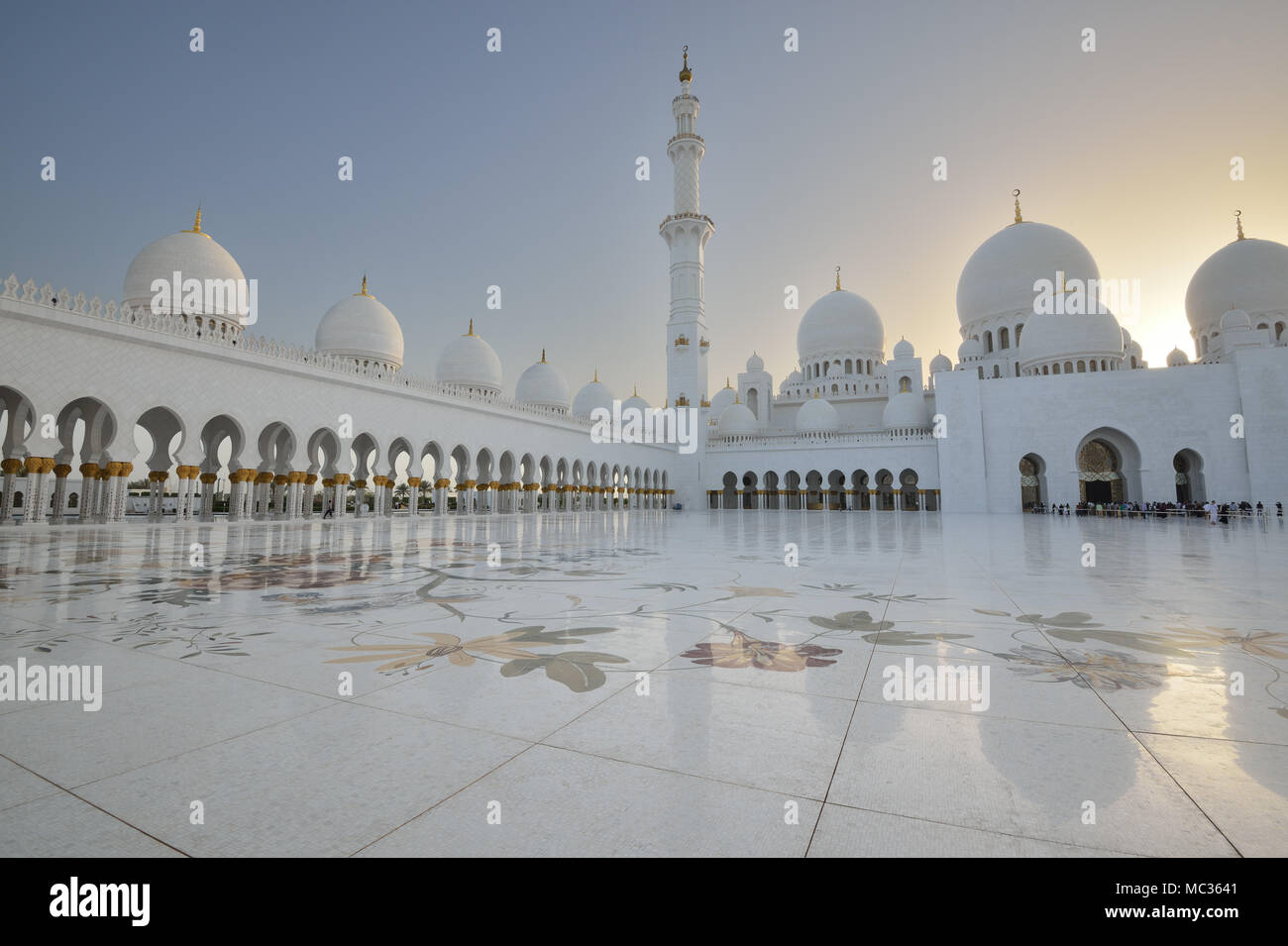 Sheikh Zayed Grand Moschee in Abu Dhabi Stockfoto