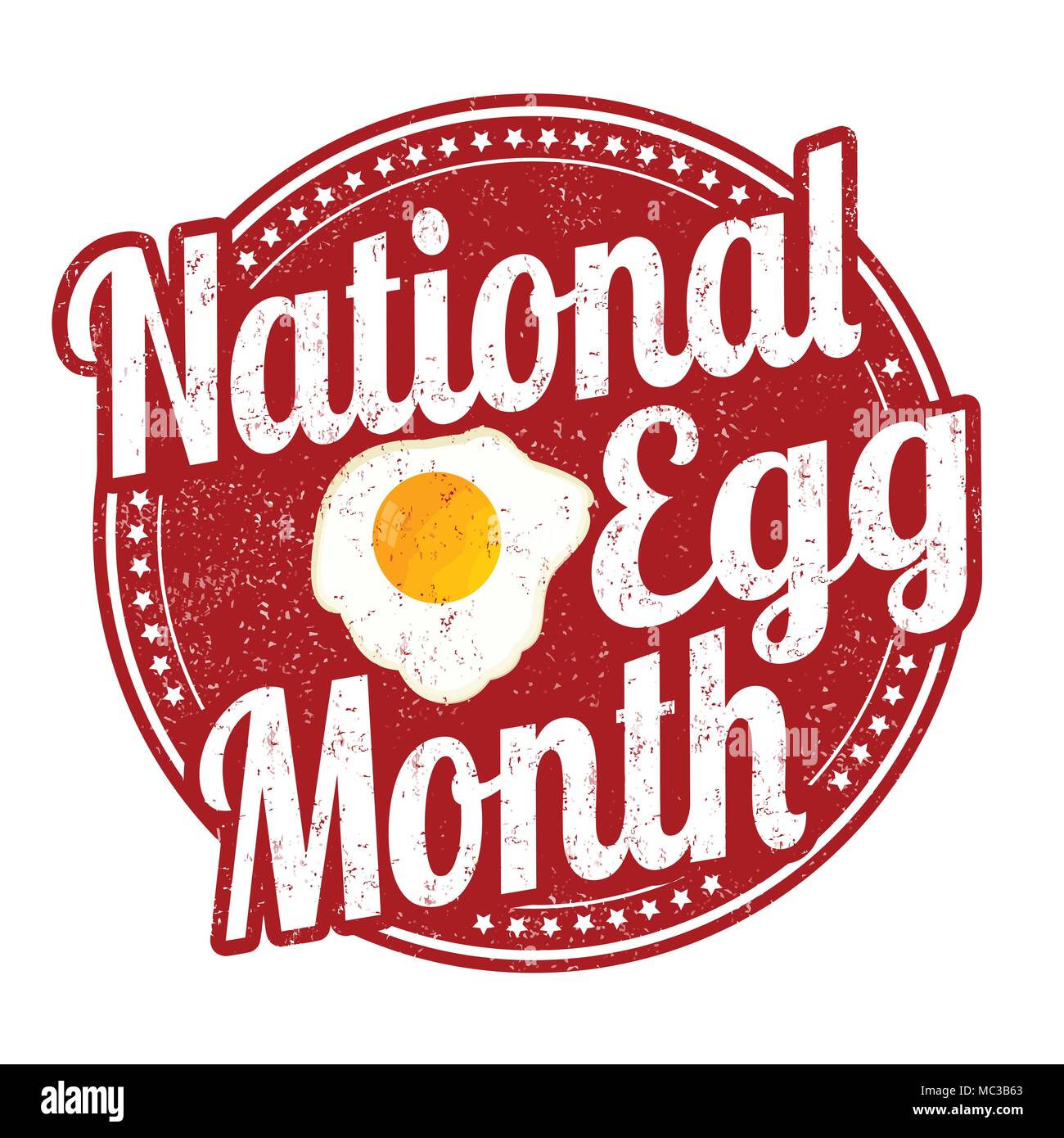 Die nationalen ei Monat grunge Stempelabdruck auf weißem Hintergrund, Vector Illustration Stock Vektor