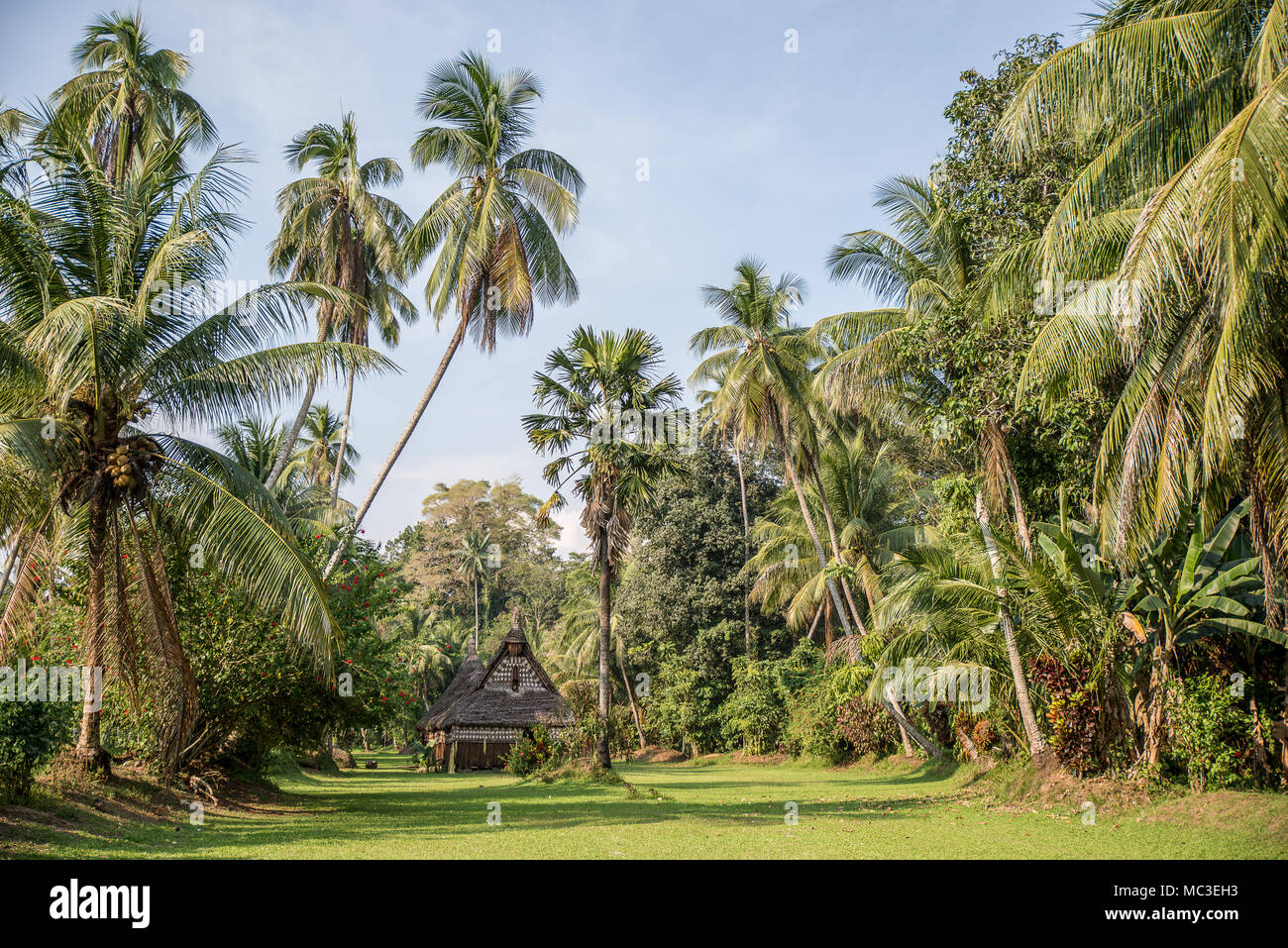 Haus Tambaran (Geist Haus oder Haus der Männer) von Kanganaman Dorf, East Sepik Provinz, Papua Neu Guinea Stockfoto