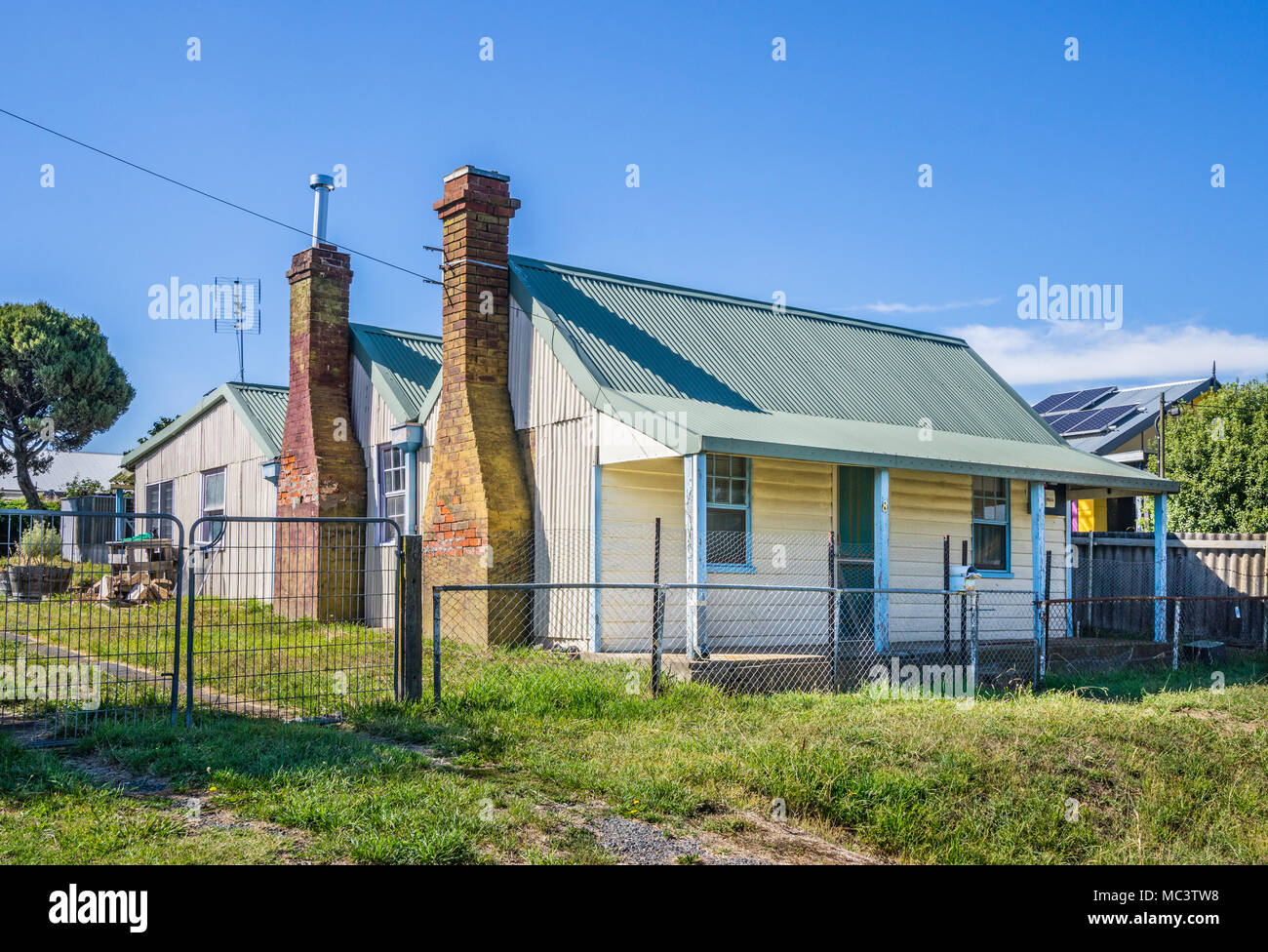 Idyllisches Ferienhaus im historischen Dorf Millthorpe, Central West New South Wales, Australien Stockfoto