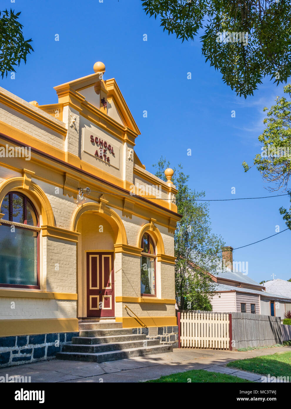 Millthorpe Schule der Künste, denkmalgeschütztes Gebäude, das Central West New South Wales, Australien Stockfoto