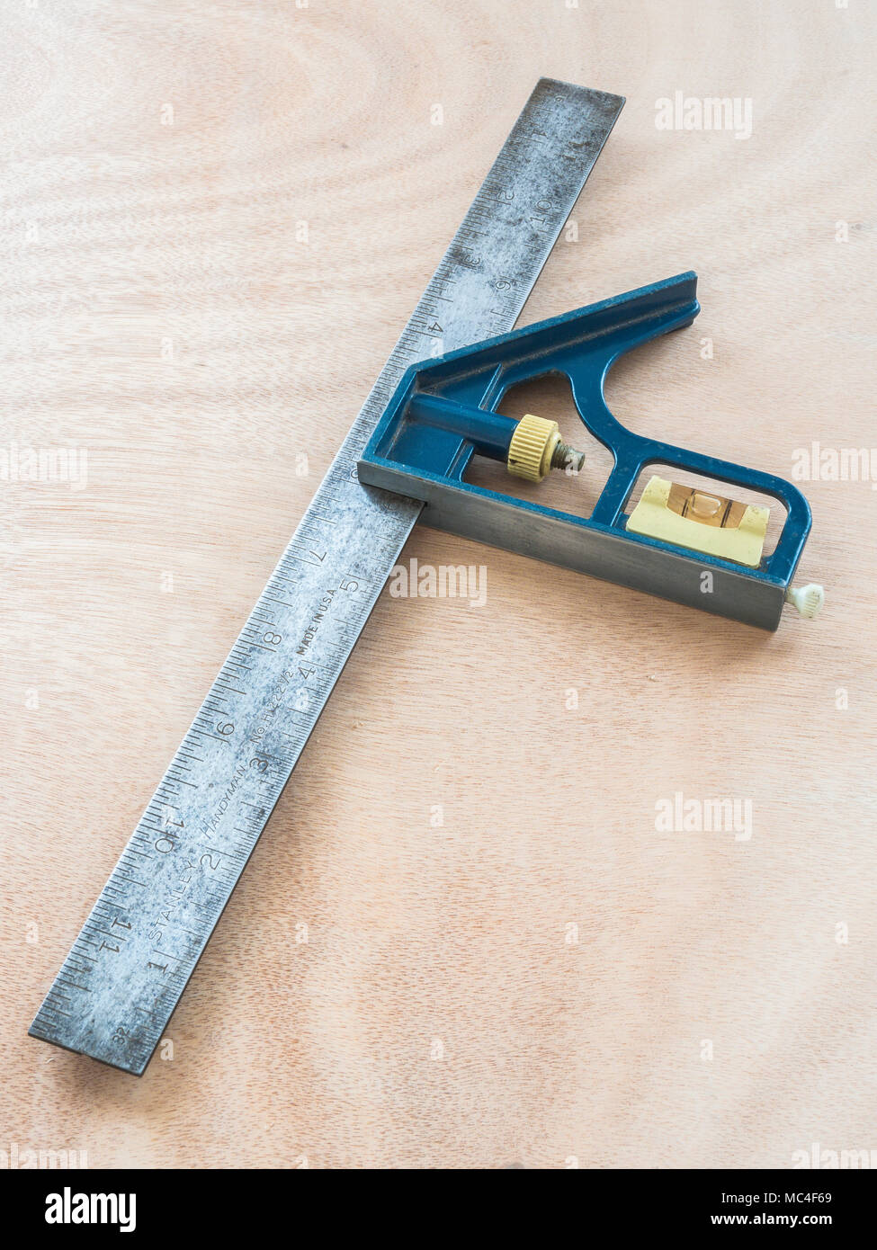Kombinationswinkel level Stockfoto