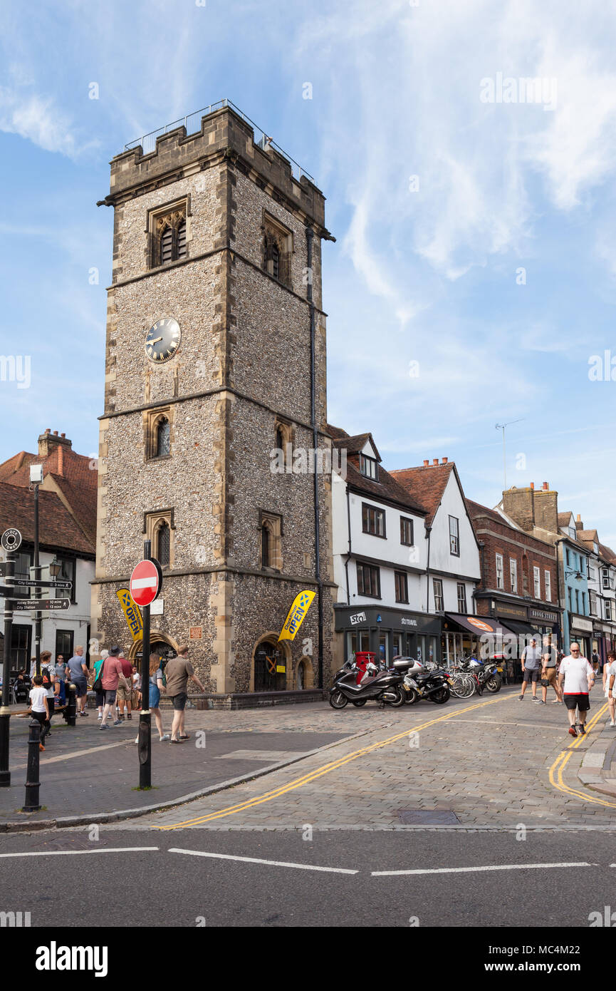 Clock Tower im Zentrum von St Albans, Hertfordshire. Stockfoto