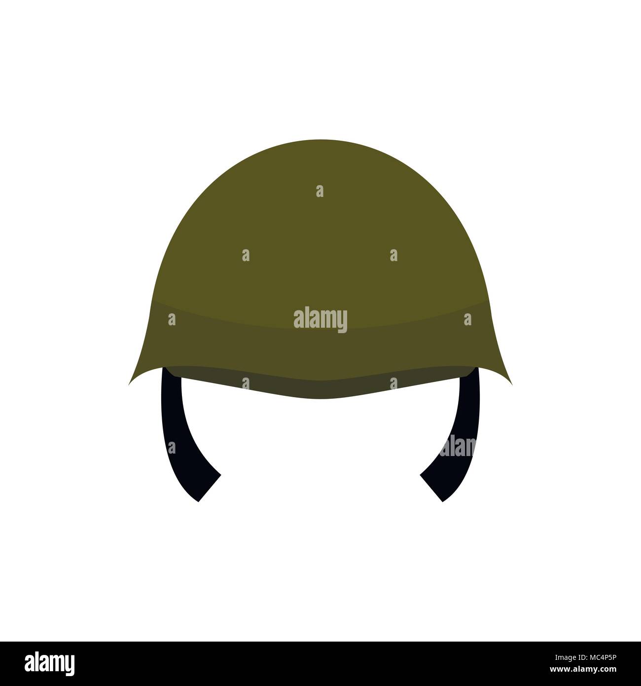 Militärische Helmsymbol, flachen Stil Stock Vektor