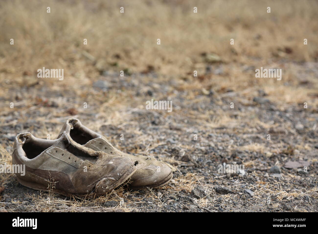 Einsame Schuhe Stockfoto