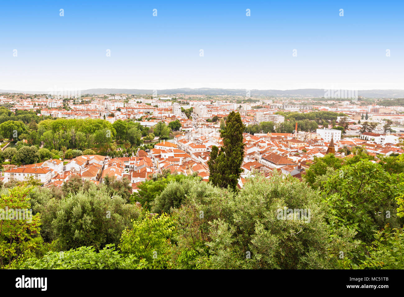 Tomar Panorama, Santarem in Portugal Stockfoto