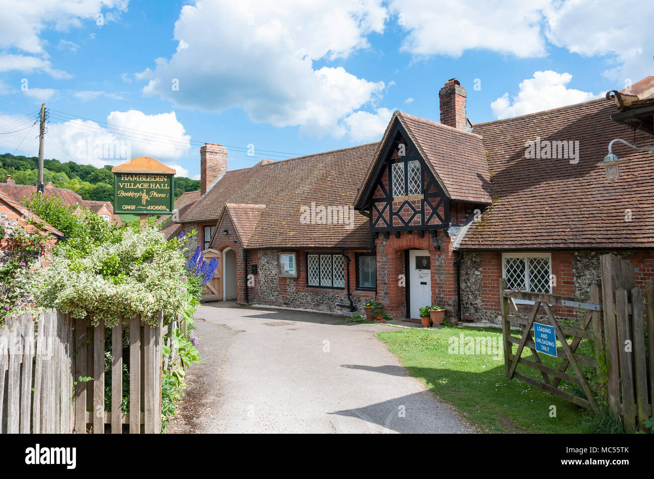 Hambledon Dorfhalle, Hambleden, Buckinghamshire, England, Vereinigtes Königreich Stockfoto