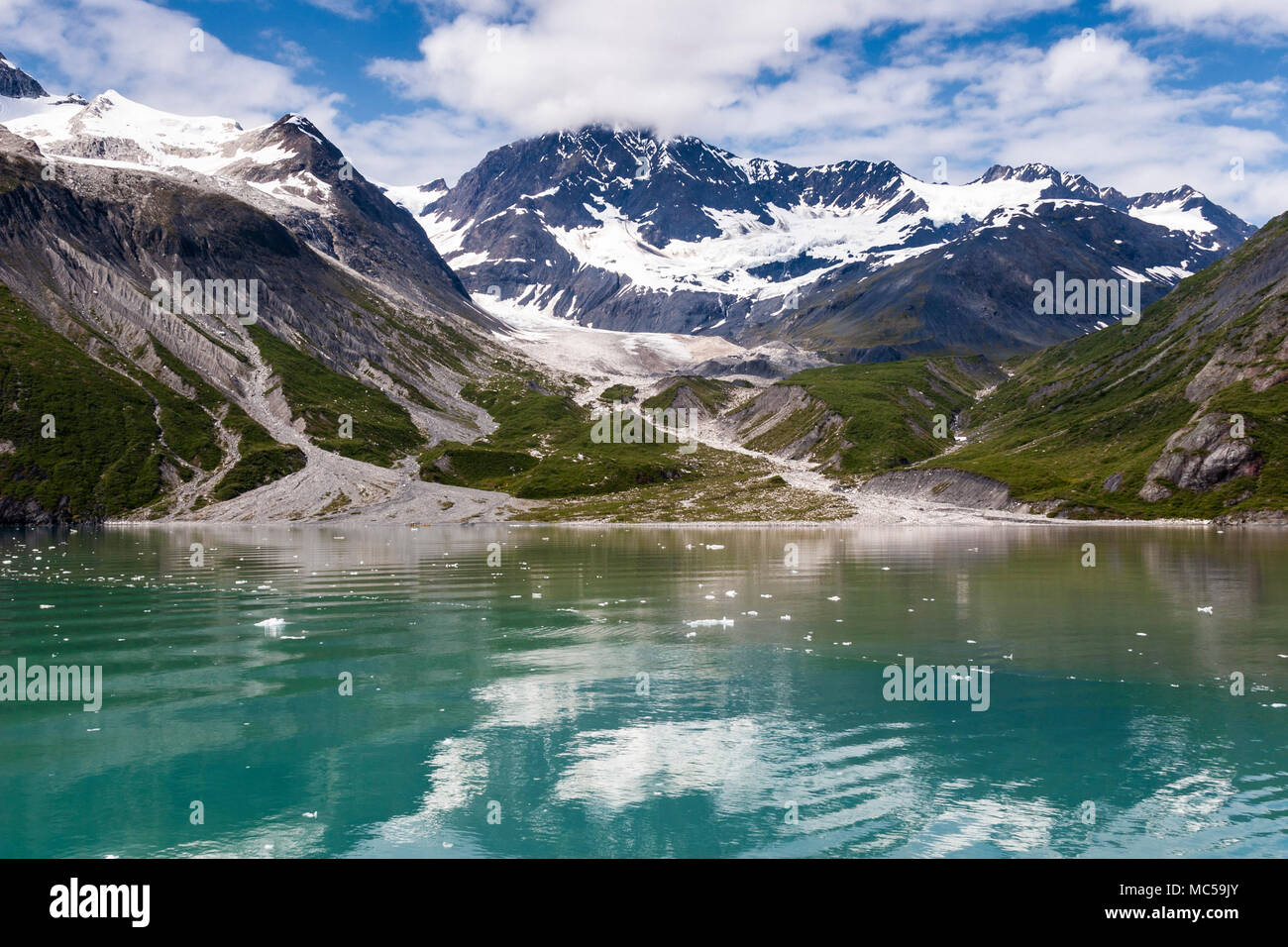 Glacier Bay Nationalpark an der Westküste von Alaska über die Inside Passage. Stockfoto