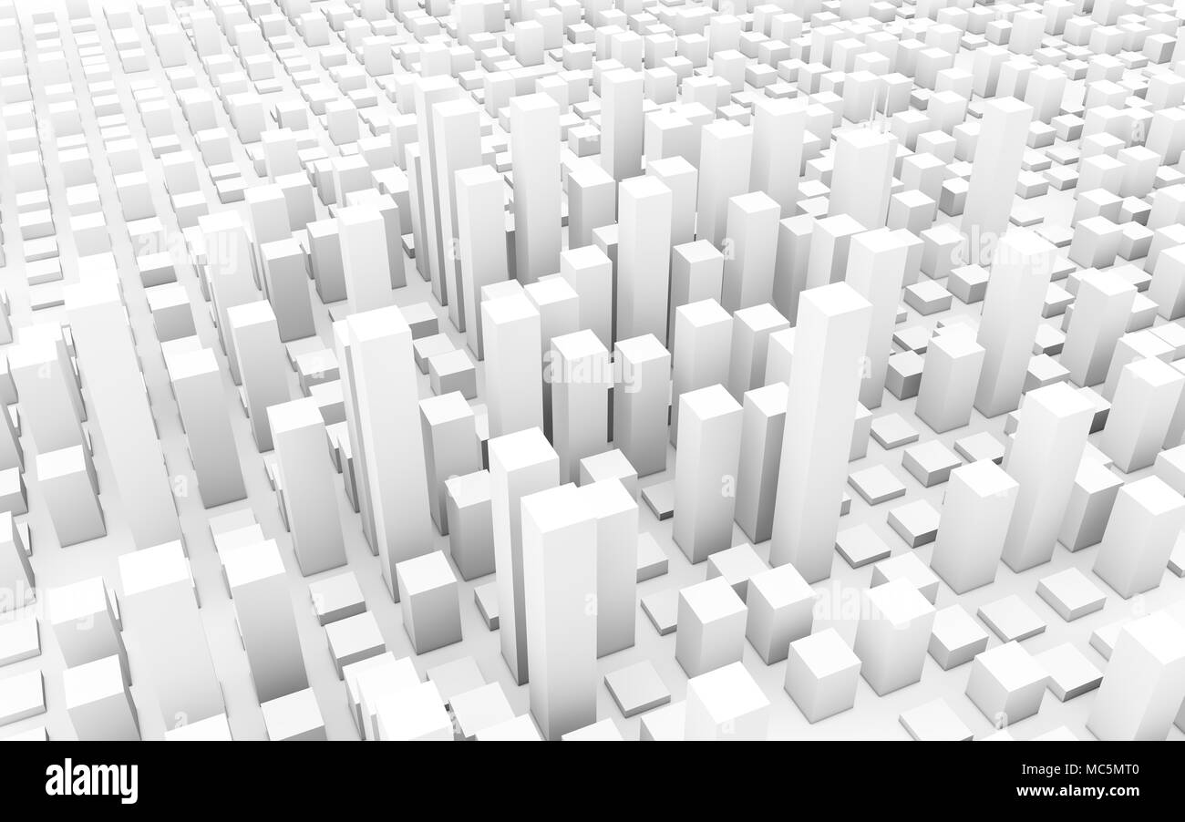 Digitale Stadt Konzept 3D-Rendering Stockfoto