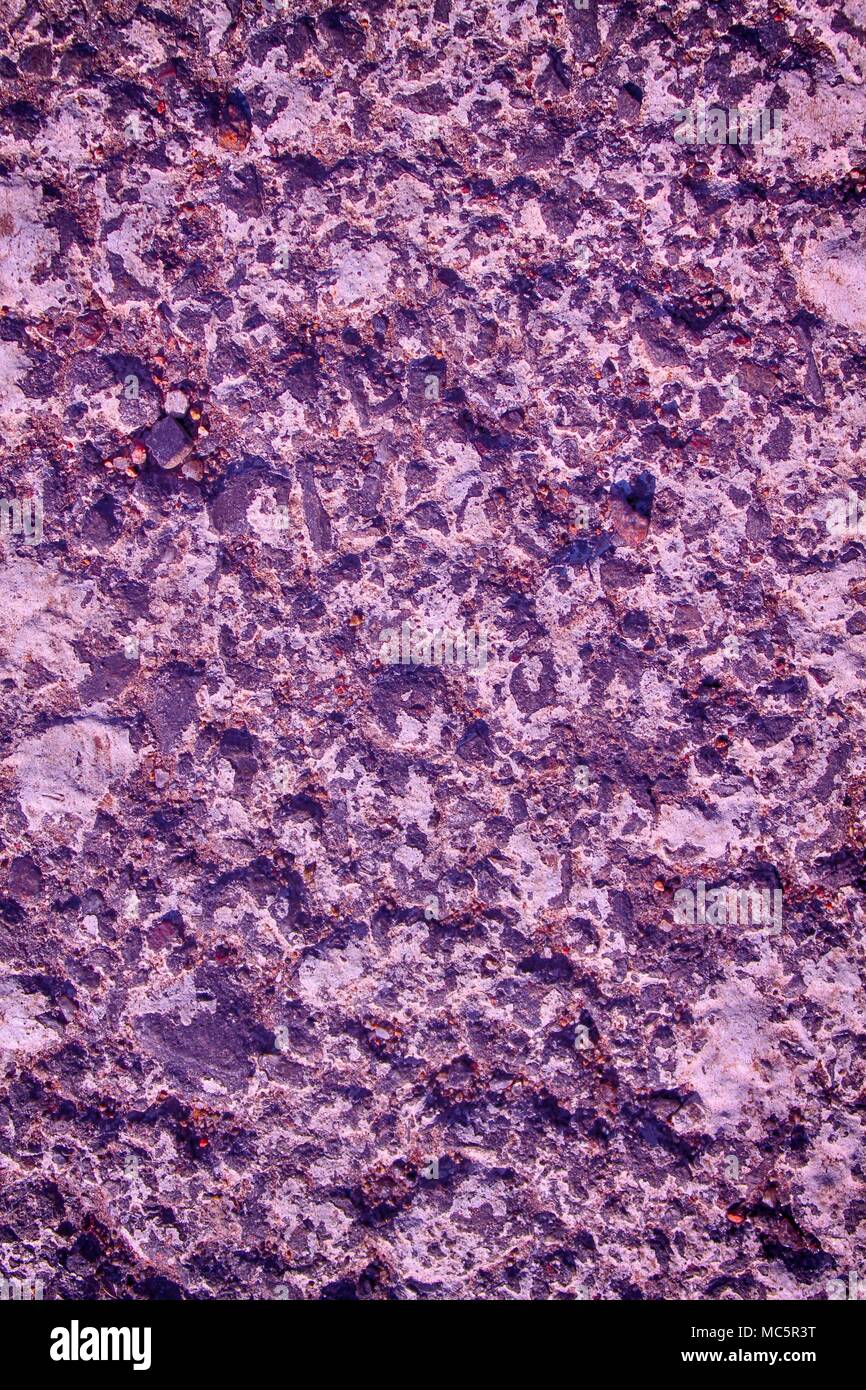 Purple Granit closeup Hintergrund, Stein Textur, rissige Oberfläche Stockfoto