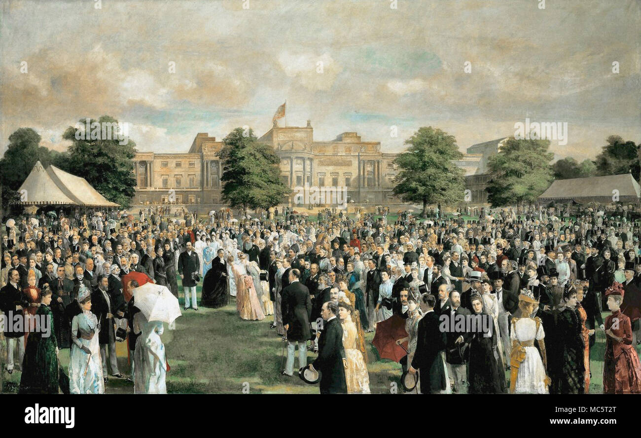 Sargent Frederick - die Garden Party am Buckingham Palast vom 20. Juni 1887 Stockfoto