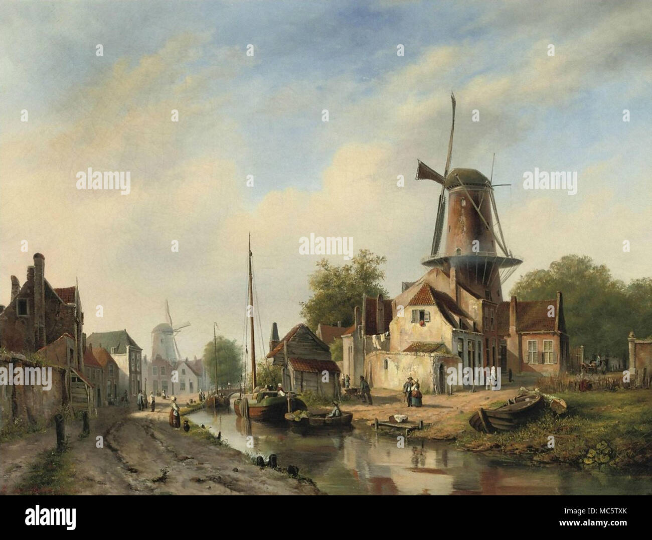 Raden Marinus van - die Zahlen entlang der Stadt Canal Bummeln Stockfoto