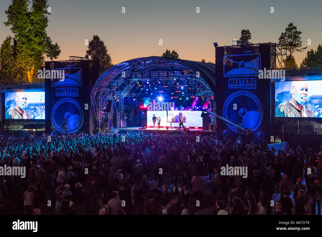 Die britische Band Skunk Anansie mit Sängerin Deborah Anne Dyer alias Skin live bei der 26 Heitere Open Air in Zofingen, Aargau Stockfoto